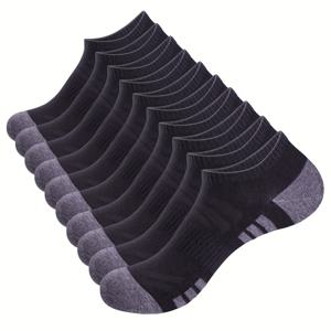 TEMU 남성용 편안한 대나무 트레이너 양말 10켤레, 부드러운 투명 양말, 로우컷 발목 노쇼 양말, 통기성이 좋고 가벼운 짧은 러닝 운동 양말, 남녀 공용 스니커즈 양말