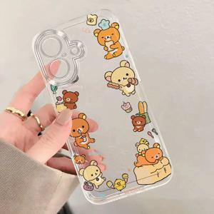 TEMU 아이폰 16/15/14/13/12/11 프로 맥스와 호환되는 귀여운 곰 식품 폰 케이스는 카툰 디자인, 투명, 충격 방지, 완전 보호 TPU 케이스를 특징으로 하며, XS/XR, XSMAX/7/8/6/6S 플러스/Se2/Se3와 호환됩니다. 또한, 단순하고 세련된 소프트 쉘을 제공하며, 유니크합니다.