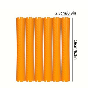 TEMU 6개 무열 연장 헤어 롤러 스틱 펌 도구 중공 디자인 나선형 머리 컬러 매직 컬스 DIY 곱슬머리 스타일링 키트