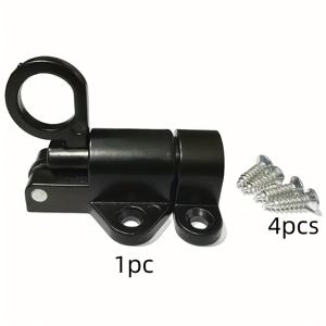 TEMU 알루미늄 합금 자동 스프링 항공기 타입 토글 래치 5개 세트: 1개 자물쇠 + 4개 나사, 스윙/ 도어 및 창문용 혁신적인 푸시-풀 자동 잠금 디자인. 독특한 이중 보안 메커니즘: 기계식 + 스프링