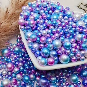 TEMU 1500개, 화병 장식용 인조 진주 비즈, 구멍 없는 광택진 주얼리 비즈 혼합 사이즈 라운드 펄, 홈 파티 웨딩 데코용 3-10mm