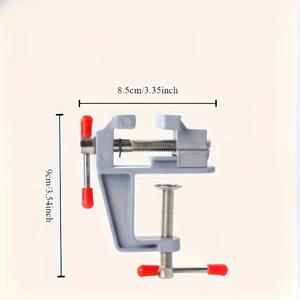 TEMU AIRAJ 미니 알루미늄 테이블 비스 - 튼튼하고 조절 가능한, 빨간 손잡이가 있는 컴팩트한 금속 클램프, DIY 및 전자 프로젝트, 차고 필수품, 차고 작업 공간 필수품 | 컴팩트한 테이블 비스 | 조절 가능한 클램프
