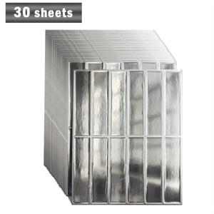 TEMU 10/30개 피엘 앤 스틱 벽 타일, 거울 은색 디자인, 열 저항 및 방수, 주방 백스플래시, 욕실, 홈 데코 및 RV 카운터탑에 완벽함, 빛나는 홈