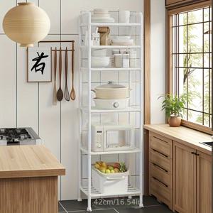 TEMU 주방 선반, 전자레인지 랙, 다기능 수납 선반, 간식 및 잡화 수납 랙, 4가지 색상 및 사이즈로 제공, 다층 수납 랙, 다기능 - 녹슬지 않음 및 조절 가능