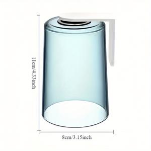 TEMU 1개 자석 흡입 역전 치실 홀더, 투명 간단 치실 컵, 벽걸이, 전기 없음, 플라스틱 재질, 욕실용 치실 홀더 포함