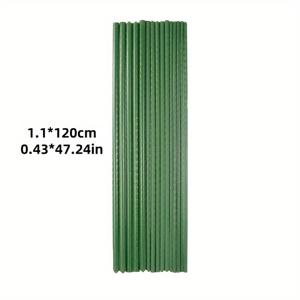 TEMU 채소, 토마토, 오이, 덩굴식물에 적합한 내구성 있는 녹색 플라스틱 코팅 스틸 지지대 세트 1세트 (두께 및 너비 선택 가능) - 0.43인치/0.63인치 * 47.24인치