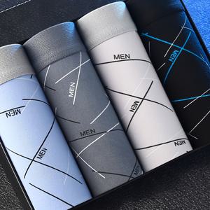 TEMU 4팩 남성용 드로즈, 랜덤 색상, 레터링 및 라인 스타일, 편안하고 피부 친화적, 중간 탄성, 데일리 캐주얼 쇼츠 속옷