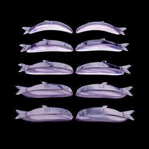 TEMU 10개입 물고기 모양 실리콘 속눈썹 키트와 재사용 가능한 라미네이션 패드 - 완벽한 속눈썹 펌을 위한 3D 속눈썹 컬러 액세서리