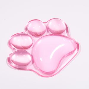 TEMU 1Ps 여름 신제품 투명 마우스 패드, 상쾌한 사무실용품 남녀 공용 데스크탑 손목 토트 카툰 라이트 베이지 친화적 네일 핸드 필로우