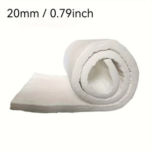 TEMU 고온 방수 세라믹 섬유 담요 - 내구성 있는 흰색 섬유유리 절연, 방화 및 소음 방지, 가마 건조 및 연소, 파이프 절연, EVA 소재, 고품질, 가마 건조 및 연소에 이상적