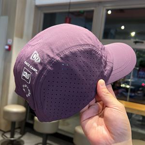 TEMU 여름용 세미메쉬 통기성 작업복 소프트 브림 파이브 패널 모자, 남녀공용 퀵드라이 아웃도어 캠핑 베이스볼캡 커브드 바이저