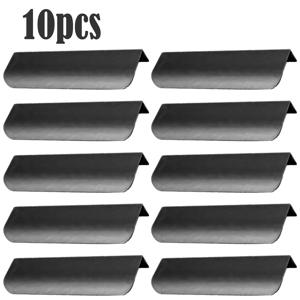 TEMU 10개 세트 모던 히든 캐비닛 손잡이 - 헤비듀티 알루미늄 합금 숨겨진 도어 하드웨어, 아치 디자인, 브러시 메탈릭 마감 - 주방, 욕실, 사무실 캐비넷용 - 쉬운 설치 & 스크래치 방지 - 현대적 및 전통적인 인테리어에 적합, 욕실 업그레이드, 핸들 디자인