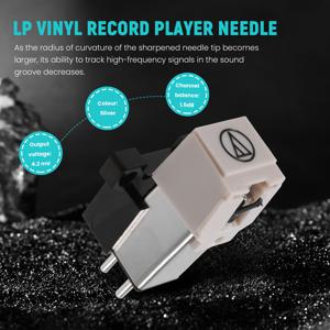 TEMU AT3600L 자석 LP 레코드 플레이어 니들 턴테이블 플레이트스피커 레코드 플레이어용