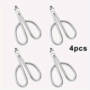 TEMU 4개 세트 스테인리스 스틸 씨앗 크래커 - 재사용 가능한 너트 쉘러, 수박 씨앗, 소나무, 호박, 땅콩용 - 식기세척기 안전 주방 도구, 4.5인치, 내구성 및 청소 용이, 가정 요리, 주방용 너트 크래커, 식품 준비, 매끄러운 금속 마감, 쉬운 청소 재료, 너트 크래커, 너트 크래커, 호박용 너트 크래커, 씨앗 수집기, 아몬드 가격