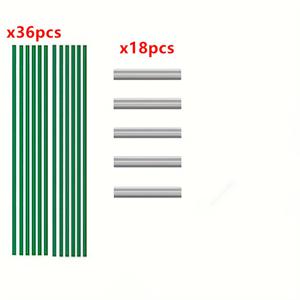 TEMU 36개의 단단한 유리 섬유 막대와 18개의 철 파이프, DIY 온실 터널, 정원용 천을 위한 녹이되지 않는 유리 섬유 지원 프레임, DIY 식물 지원 스테이크, 정원 용품