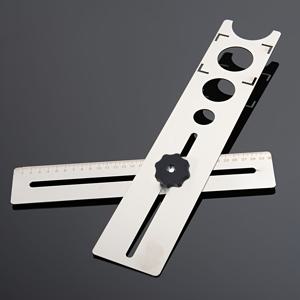 TEMU 호른 1pc 304 스테인레스 스틸 다기능 마스터 룰러 - 세라믹 타일 및 대리석을 위한 정확한 구멍 위치화 도구, 측정 및 표시 장치가 있는 산업용 각도 사각형, 타일 설치 필수품 | 정밀 측정 도구