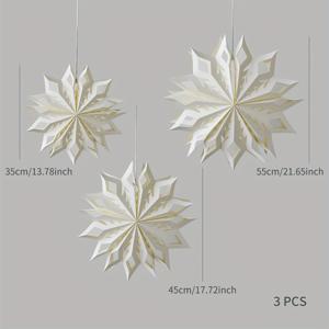 TEMU 1팩/3개입, 크리스마스 종이 눈꽃 별 장식, 크리스마스, 추수감사절, 크리스마스 트리, 집, 거실, 침실에 적합 - 전원 불필요, 축제 장식, 크리스마스 선물, 파티 장면 장식.