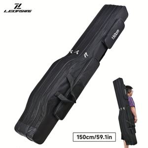 TEMU 2사이즈 LEOFISHING 대용량 낚시 가방 - 내구성 강한 옥스포드 원단, 편안한 어깨끈, 3단 정리 수납, 캠핑 & 하이킹 장비 (59.05인치 & 39.37인치), 고품질 지퍼, 튼튼한 스타일, 오래가는 소재, 아웃도어 애호가를 위한 낚시 용품|방수가방