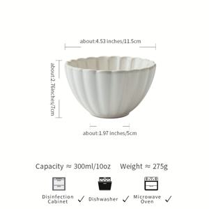 TEMU 4개 세트 스노우 플로럴 림 보울, 4.5인치 빈티지 유약 도자기 밥그릇, 일본식 식기 세트