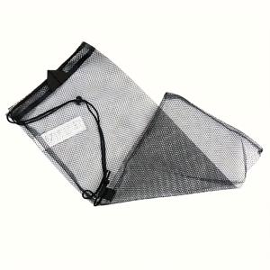 TEMU 1개 빠른 건조 메쉬 끈 가방, 수영, 다이빙, 야외 활동용 - 블랙 나일론 메쉬 파우치 끈 포함, 마스크, 핀, 다이빙 장비, 캠핑, 카약, 하이킹 워터 스포츠 키트 보관용 | 메쉬 끈 디자인 | 가벼운 메쉬 가방