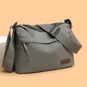 TEMU 여성용 대용량 크로스바디 백, 멀티 레이어 지퍼 잠금 및 조절 가능한 숄더 스트랩 - 캐주얼 외출, 출근, 쇼핑, 모임, 육아에 적합 - 4가지 컬러|가방|크로스백|테무쇼핑