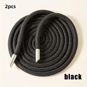 TEMU 남녀공용 고급 탄력성 내구성 팬츠 벨트 2개, 라운드 드로스트링 허리밴드, 스웨트팬츠, 후드티 액세서리, 착용용 끈, 신발끈