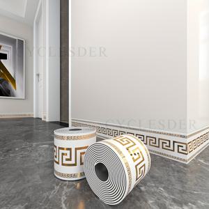 TEMU 1 롤, 197인치 x 3.94인치, 대형 롤 두꺼운 버전, 유럽 스타일 대리석 타일 패널 벽지, 자체 접착 PVC 벽돌, 벗기고 붙이기, DIY 제거 無 잔여물, 방수, 내마모성, 긴 수명, 침실 모서리 장식, 벽, 문, 계단, 주방, 욕실, 캐비닛 엣지, 바닥 벽 보호 스트립, 가정 장식에 완벽