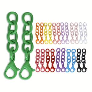 TEMU 24가지 체인 로브스터 걸쇠 키트, 멀티 컬러 공예 재료, 핸드백 액세서리, 펜던트 체인, 지갑 제작 용품, DIY 지갑 제작