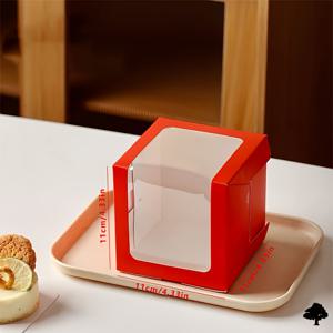 TEMU 15개 PET 베이킹 선물 상자 | 무스 케이크, 베이킹 제품, 디스플레이 창이 있는 쿠키에 적합 | 일회용, 플립형 뚜껑, 사각형 모양 | 크리스마스, 할로윈, 웨딩 파티에 이상적