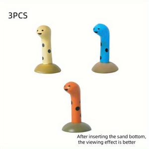 TEMU 3개 세트 귀여운 수족관 장식품, 어항 미화, 수중 랜드스케이프, 창의적인 장식, 해파리 스타일, PVC 소재