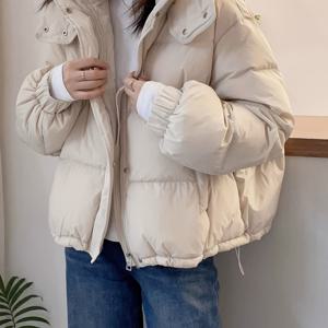 TEMU 2025 패션 여성용 반팔 후드 재킷 - 프론트 포켓, 솔리드 컬러 롱 슬리브 캐주얼 아우터웨어, 추위에 적합한 루즈핏 오버사이즈 겨울 코트, 캐주얼 & 포멀룩에 다재다능, 스타일리시 디자인, 내구성 있는 소재|여성의류|패션