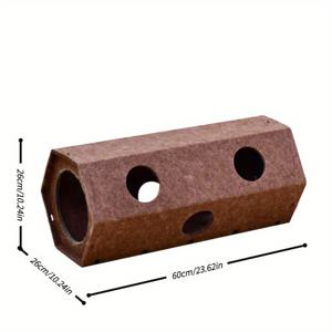TEMU 육각형 고양이 스크래치 보드 & 터널 미로 하우스 - 초내구성 스크래치 방지 펠트, 인터랙티브 클라이밍 및 스크래칭 활동 센터, 다단계 고양이 즐거움 제공