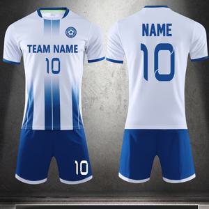 TEMU 축구 저지 세트 - 맞춤형 이름, 번호, 팀명 및 로고 지원, 빠른 건조 통기성 스포츠 의류, 개인 훈련 및 그룹 경기용, 야외 스포츠에 적합|남자반바지|남자셔츠|반팔티셔츠