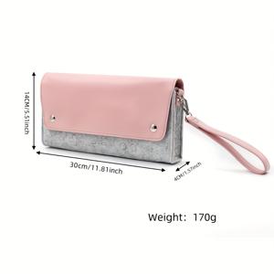 TEMU 닌텐도 스위치 2 2025 소프트 파우치 케이스 - 스위치 2 콘솔용 보관 가방, 5개 게임 카드 슬롯 포함