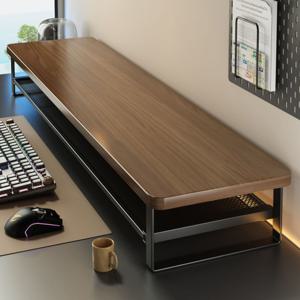 TEMU PMJJ 이중층 서랍형 컴퓨터 스탠드 - 견고한 철제 구조, 향상된 공기 흐름 및 공간 절약을 위한 두꺼운 디자인, 홈 오피스용 다기능 모니터 스탠드, 내구성 있는 현대적인 작업 공간 정리대|책상|컴퓨터책상|모니터받침대