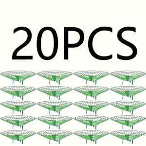 TEMU 20개 그린 딸기 재배 스탠드, 수박 지지 프레임, 고정 다리 3개 포함. 정원 식물 관리|PVC, 개방형 그리드 디자인으로 배수 개선, 베리 작물용 스탠드, 파티오/실내/야외 정원용-쉬운 조립