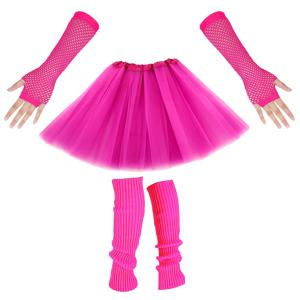 TEMU LERDU 3pcs 5겹 튜튜 반바지 컬러풀 러닝 스커트 레이브 의상 댄스 튜튜 하룰데이 크리스마스 드레스 코스튬