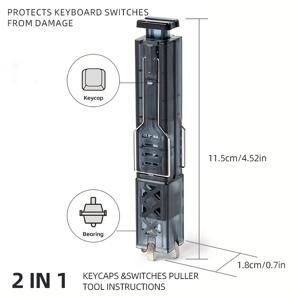 TEMU 2-in-1 키캡 및 스위치 분리 키보드 도구 | 경량 미니멀 디자인, Cherry MX, Gateron, Kailh 호환, 매니아 필수품|키캡|키캡