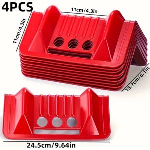 TEMU 4개/18개/20개 헤비듀티 에지 프로텍터, 24.5cm 트리플홀 확장형 코너 스트랩 – 플라스틱 V자 보호 밴드 포함, 트럭 운전자, 물류 회사 및 아웃도어 애호가를 위한 최적의 화물 관리 솔루션, 적재 안전, 내구성 강화, 고강도 소재, 코너 가드, 컨트랙터 및 차량 관리자용