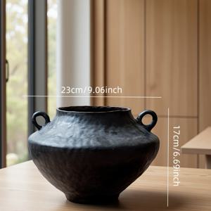 TEMU 심플 레트로 세라믹 화병 – 거실/선반 장식용, 꽃꽂이용 우아한 테이블탑 , 결혼식 및 파티에 완벽한 대형 홈데코 화병, 컬러 유리 화병, 바닥화병, 클래식 빈티지 핸드메이드 세라믹 화병, 내구성 강한 거실 장식품, 웨딩 센터피스, 파티 액세서리, 홈 스타일링 필수 아이템