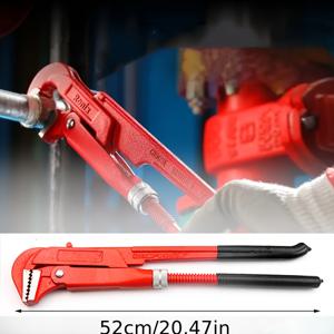 TEMU 헤비듀티 90° 조절형 수관렌치 - 인체공학적 사용감, 미끄럼방지 그립 & 확장된 이동거리 (합금강 제작), 12.2