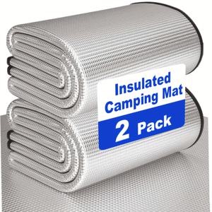 TEMU 2개 세트 사계절용 고품질 및 단열 캠핑 매트 - 78인치 대형 내구성 알루미늄 호일 & EPE 원단, 휴대용 접이식 야외 피크닉 매트, 방습 쉬운 청소 손세탁 가능, 다양한 사이즈의 캠핑, 피크닉, 휴일, 캠핑 액세서리, 필수 피크닉 용품, 접이식 디자인, 튼튼한 원단, 쉽게 세척 가능한 소재, 휴가 여행자