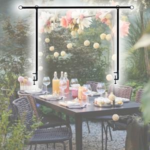 TEMU 조절 가능한 테이블 스탠드 - 튼튼한 철제 구조, 2~8.5피트 확장 가능 - 웨딩, 생일, 할로윈, 크리스마스 장식용 - 전기 불필요, 파티 홈 데코 - 견고하고 내구성 있는 파티 아치, 고품질 디자인, 휴일 디스플레이, DIY 애호가용, 블랙 플린트, 전시대, 웨딩 이젤