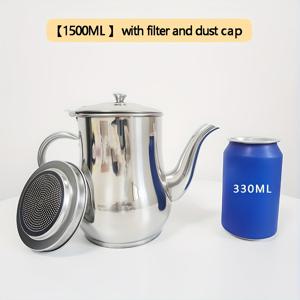 TEMU 내장 필터가 있는 헤비듀티 스테인리스 티 주전자 및 커피 포트 - 상업용 & 가정용, 녹 방지 구조, 투명 측정 표시 - 홈, 레스토랑, 호텔, 사무실에 이상적인 내구성 있는 주방용품, 쉬운 세척 디자인, 다용도 주방 도구, 전문 셰프를 위한 우아한 주방 용품