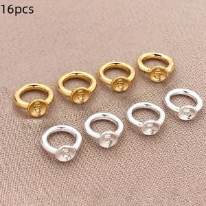 TEMU 16개 18K 금도금 이중 구멍 클로저 점프 링, 팔찌, 목걸이 및 액세서리용 주얼리 클라스프 커넥터, 비즈 실링 및 마무리용 비즈 스레드, 완벽한 선물. 크리스마스, 비즈 캡, 비즈 엔드 캡, 비즈 스페이서, 팔찌 끝, 주얼리 만들기용 클라스프, 주얼리 만들기용 커넥터, 주얼리 만들기용 엔드 캡, 주얼리 만들기 액세서리