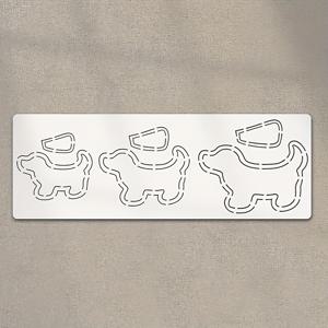 TEMU 1개 귀여운 미니 강아지 바느질 템플릿 - 정밀 절단 및 퀼팅 가이드, 꽃무늬 강아지 디자인, DIY 공예용, 패브릭 프로젝트, 애완동물 애호가 선물 - 바느질 기계 및 공예 도구와 호환 가능, 패브릭 커팅, 재미있는 디자인, 내구성 있는 애완 동물 소재, 퀼팅/바느질 템플릿, 바느질 프로젝트/패턴용 템플릿, 바느질 용품, 바느질 패턴