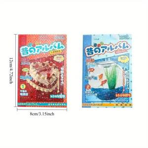 TEMU 2 세트 60 페이지 오래된 앨범 시리즈 일본 재미있는 스타라이트 필름 스티커 북 다양한 음식 패턴, 케이크, 딸기, 커피, 푸딩, 등 포함 DIY 노트북 스크랩북, 물컵, 휴대폰 케이스, 컴퓨터 사진 프레임, 사진 휴일 카드, 장식 물질 스티커|카드스티커