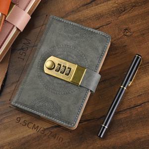 TEMU A7 레트로 비밀번호 책 잠금장치 포함 - 두꺼운 하드커버 다이어리, 줄무늬 페이지 및 북마크, 학생용 안전한 비밀번호 보호, 사무실, 창의적인 노트패드, 사무실, 저널링 노트북, 클래식 디자인, 견고한 구조, 사무직 종사자, 노트북, 학교 노트북, 노트북, 대학, 학교 용품