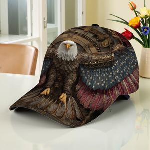 TEMU 1개 기계식 독수리 베이스볼 캡 - 가벼운 조절 가능한 스냅백 모자, 갈색/파랑/빨강/흰색/회색, 야외 스포츠, 코스프레, 테마 파티용 - 세탁 가능 비신축형, 캐주얼 헤드웨어, 디자인, 내구성 있는 머리장식, 독수리 모자, 여성용 모자, 모자, 여성용 모자|스냅백