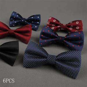 TEMU 6개 남성용 나비넥타이, 모든 사이즈 조절 가능, 남성용 나비넥타이,남성용 웨딩 보타이,남성용 레드 보타이,남성용 갈색 나비넥타이,남성용 넥타이,남성용 나비넥타이,남성용 나비넥타이, 특별한 날,웨딩 액세서리,클래식 보타이,스타일리시 액세서리,부드러운 질감,고품질 소재,드레스 액세서리,남성 패션,비즈니스 전문가,스타일리시한 남성